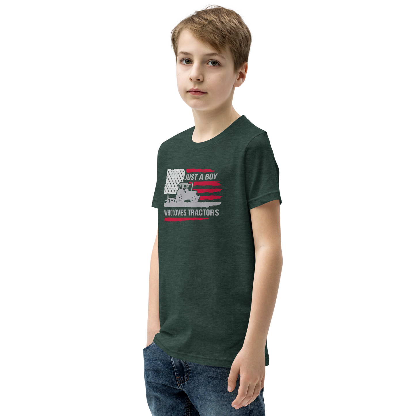 Just a boy who loves tractors - T-shirt