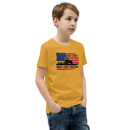 Just a boy who loves tractors - T-shirt