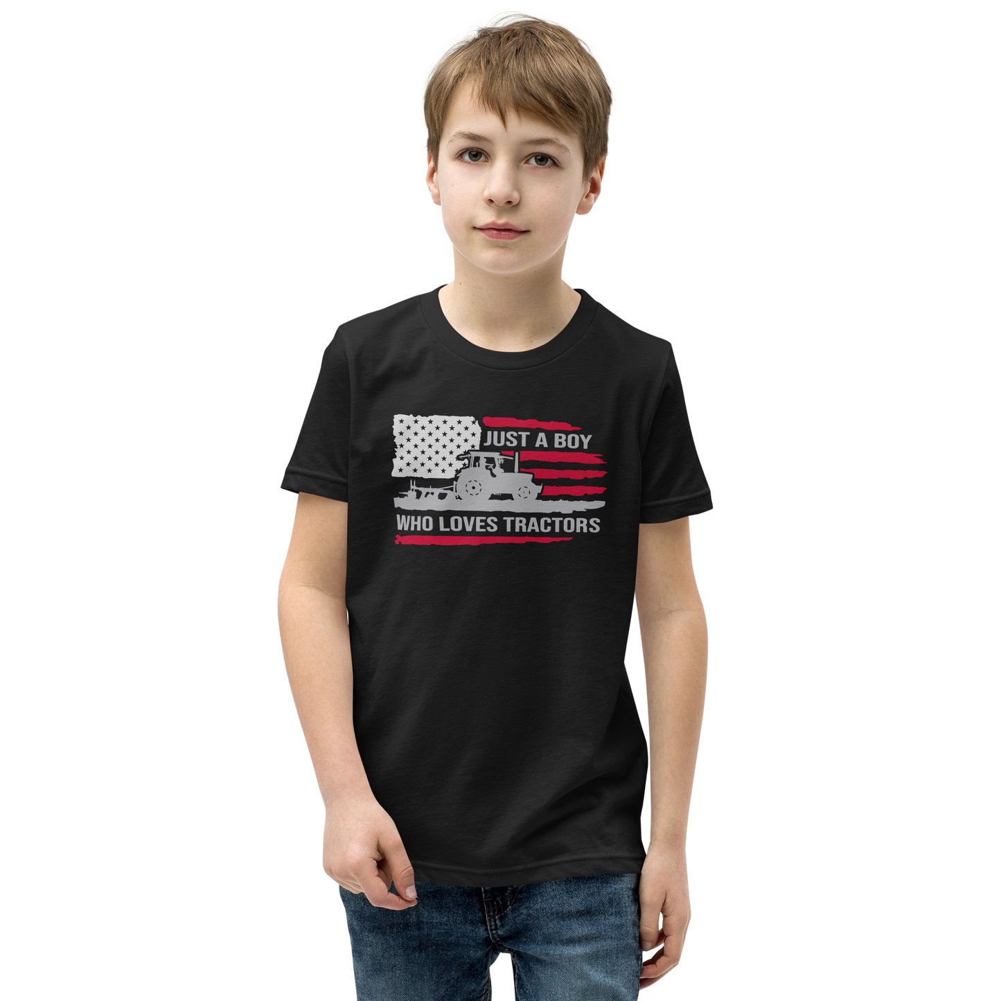 Just a boy who loves tractors - T-shirt