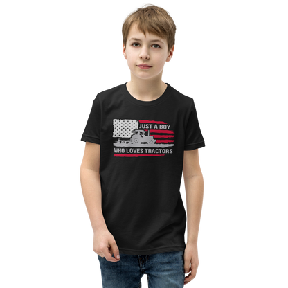 Just a boy who loves tractors - T-shirt