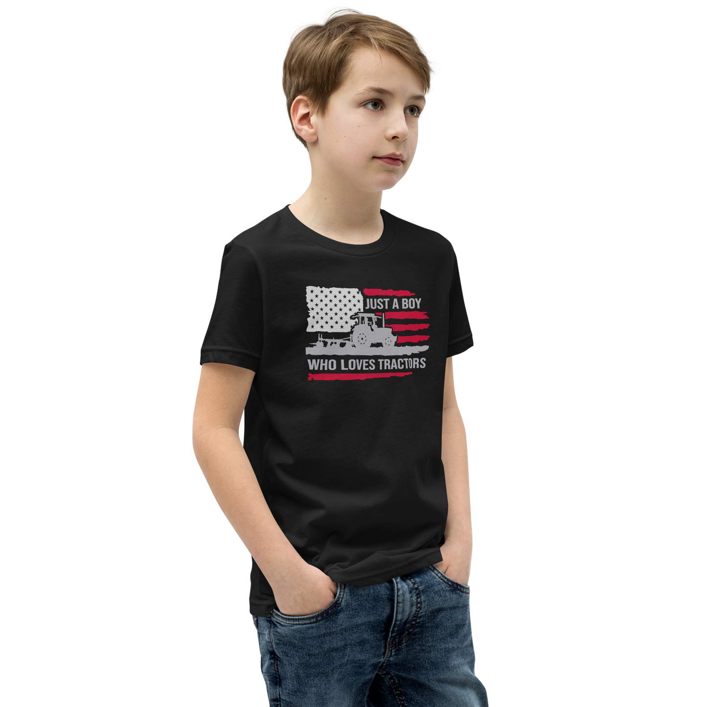Just a boy who loves tractors - T-shirt