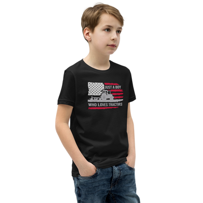 Just a boy who loves tractors - T-shirt