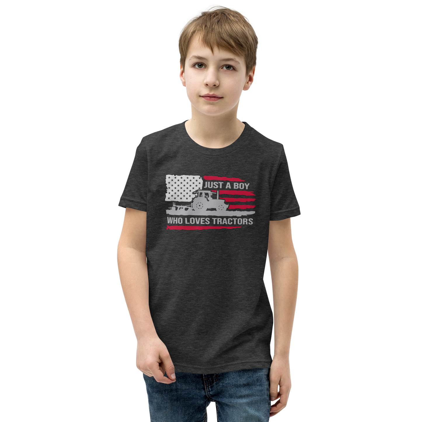 Just a boy who loves tractors - T-shirt