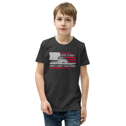 Just a boy who loves tractors - T-shirt