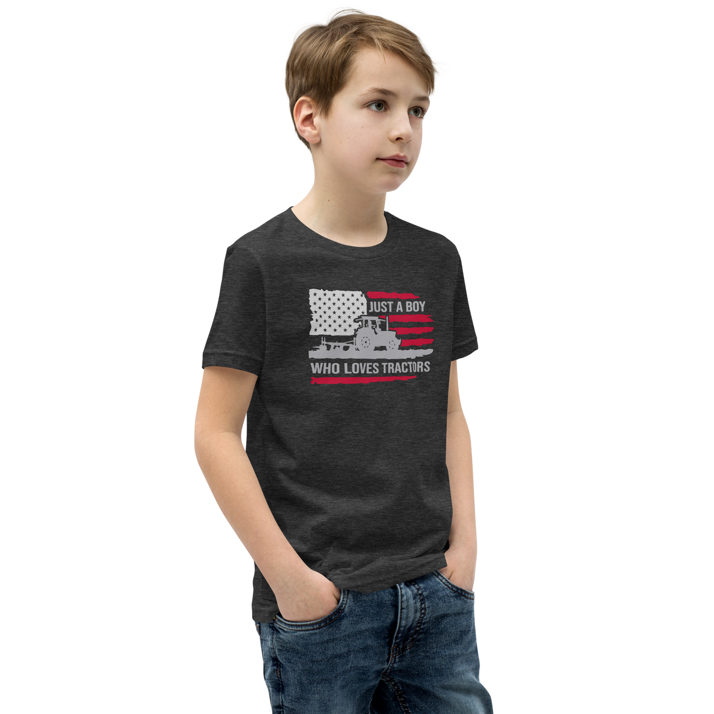 Just a boy who loves tractors - T-shirt