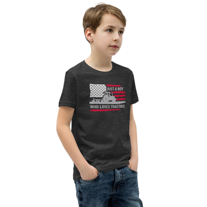 Just a boy who loves tractors - T-shirt