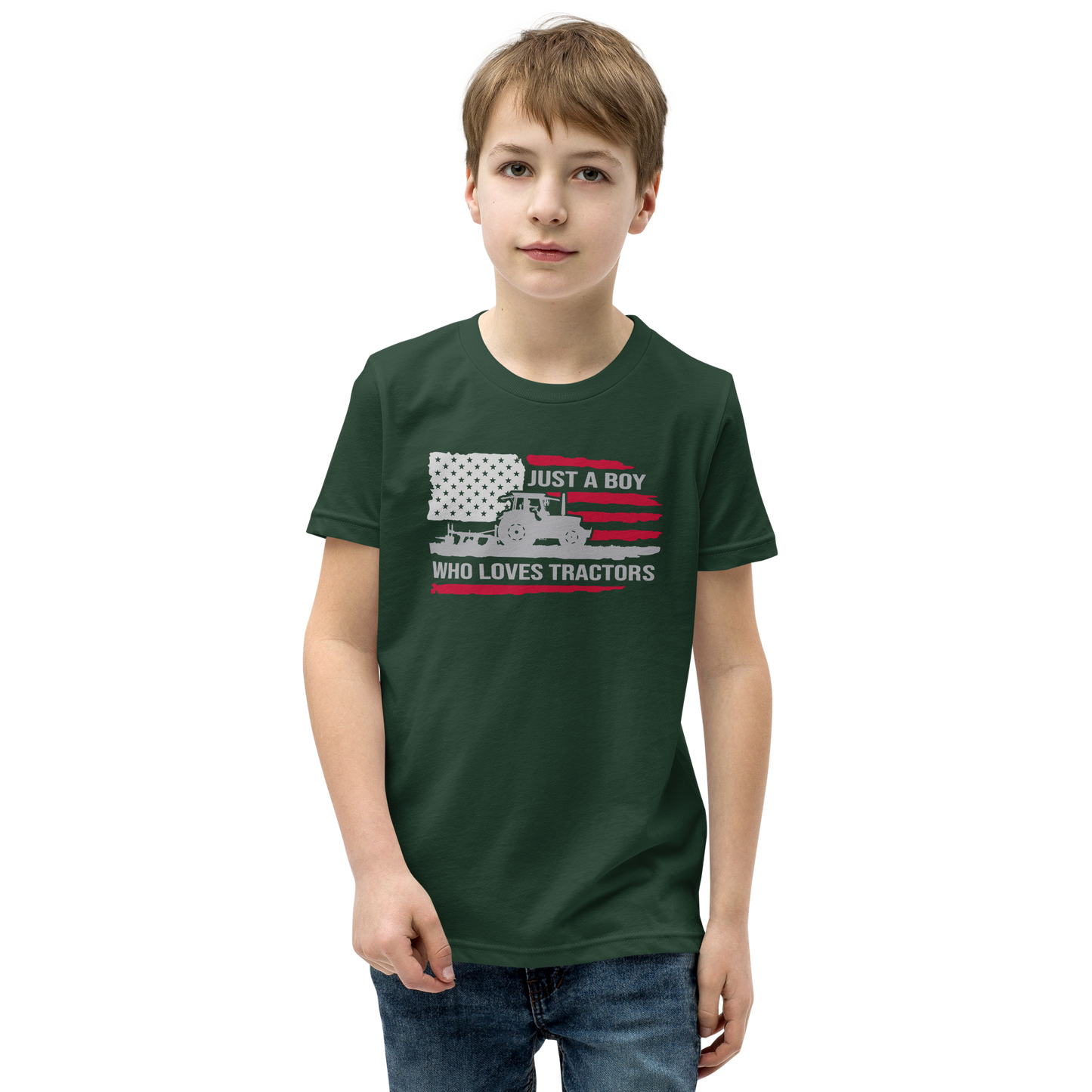Just a boy who loves tractors - T-shirt
