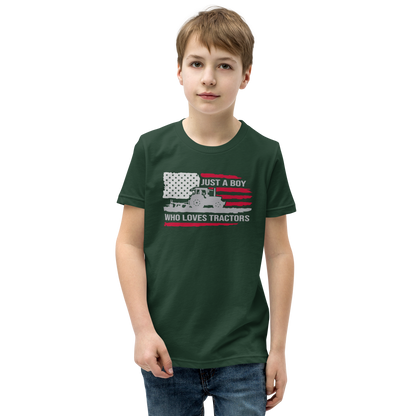 Just a boy who loves tractors - T-shirt