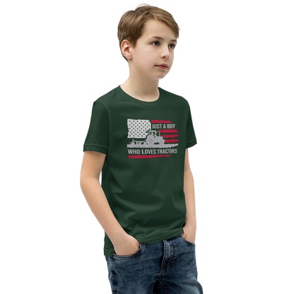 Just a boy who loves tractors - T-shirt