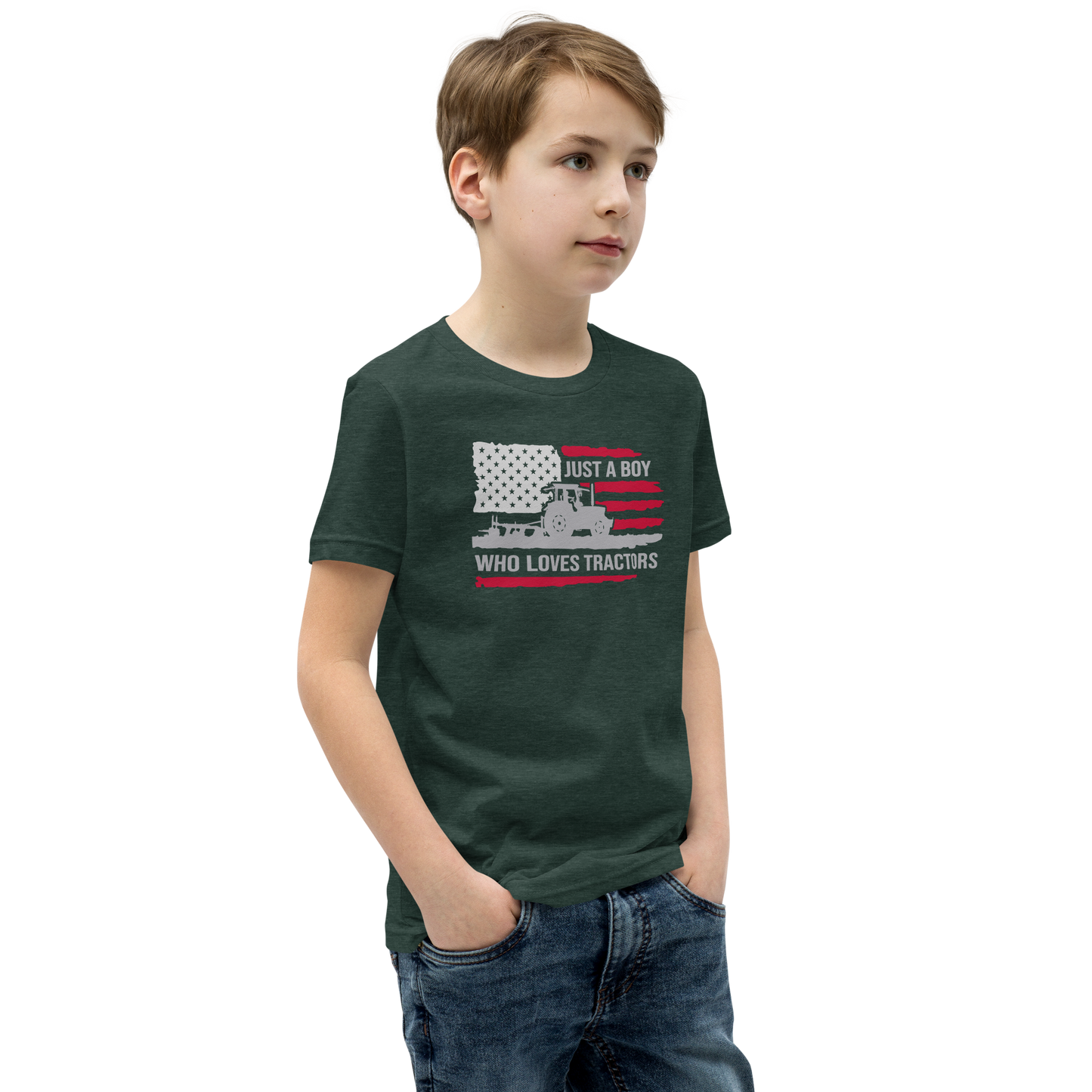 Just a boy who loves tractors - T-shirt