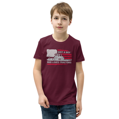 Just a boy who loves tractors - T-shirt