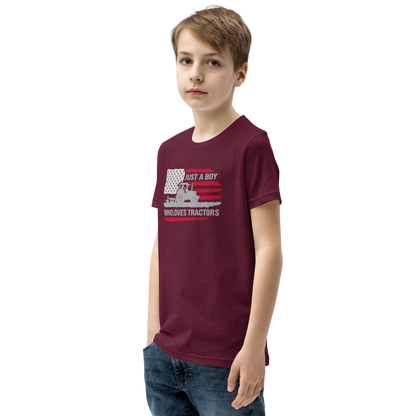 Just a boy who loves tractors - T-shirt