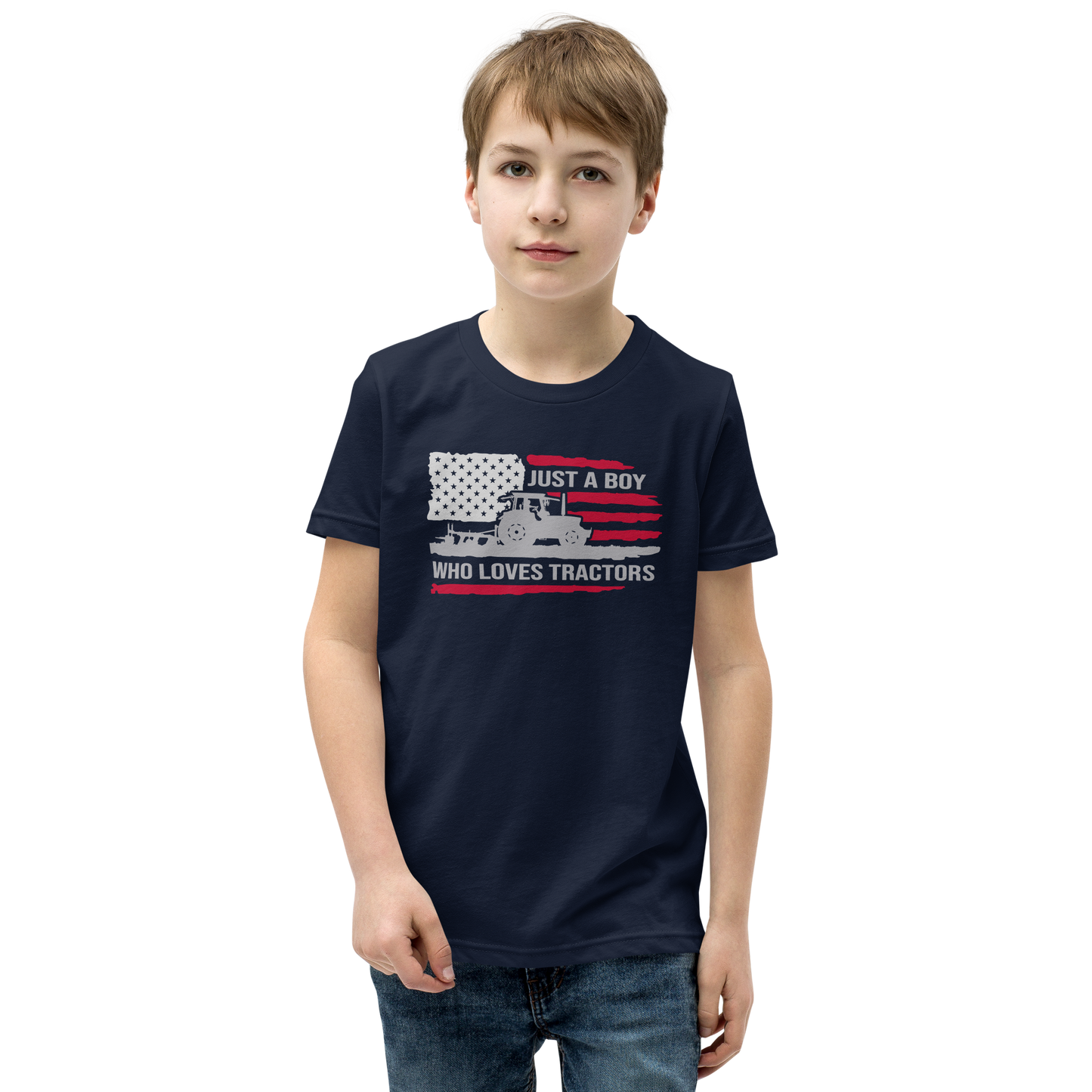Just a boy who loves tractors - T-shirt