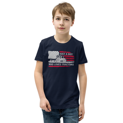 Just a boy who loves tractors - T-shirt