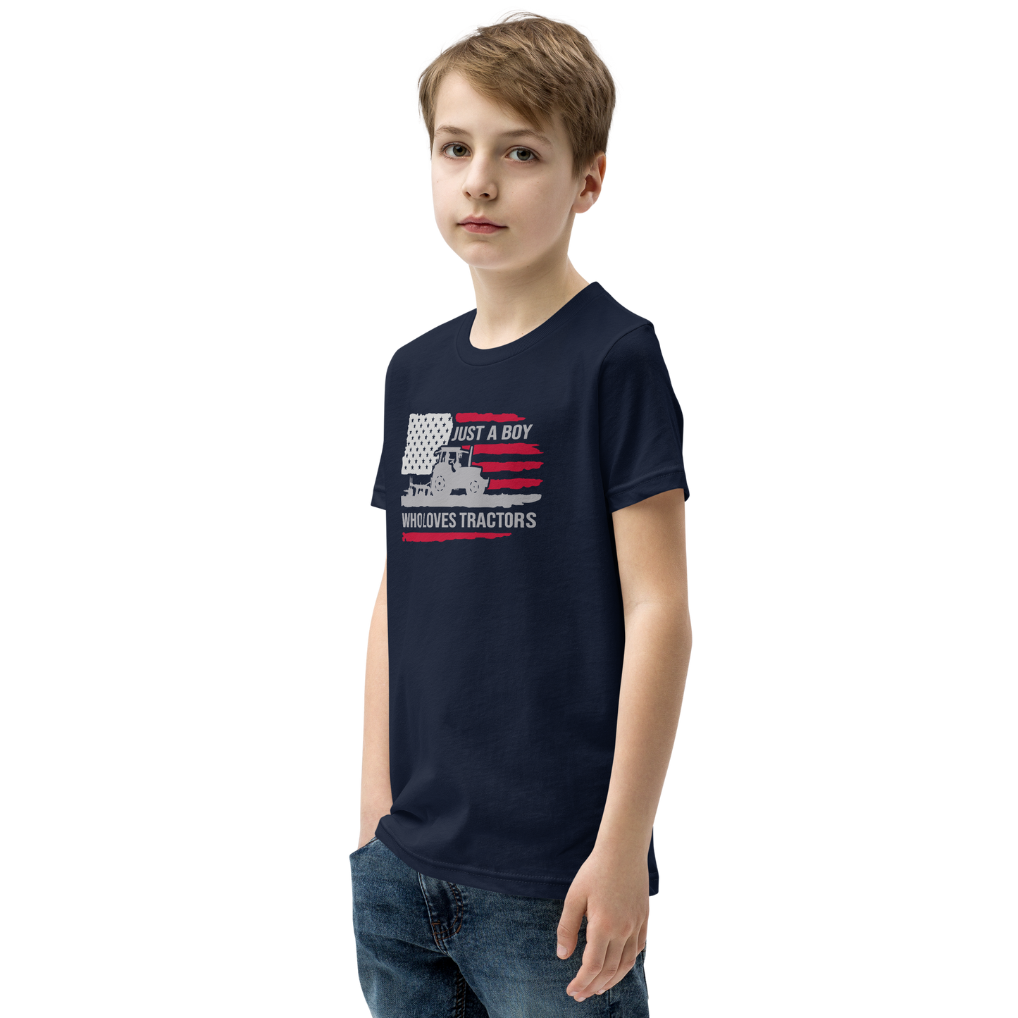 Just a boy who loves tractors - T-shirt