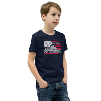 Just a boy who loves tractors - T-shirt
